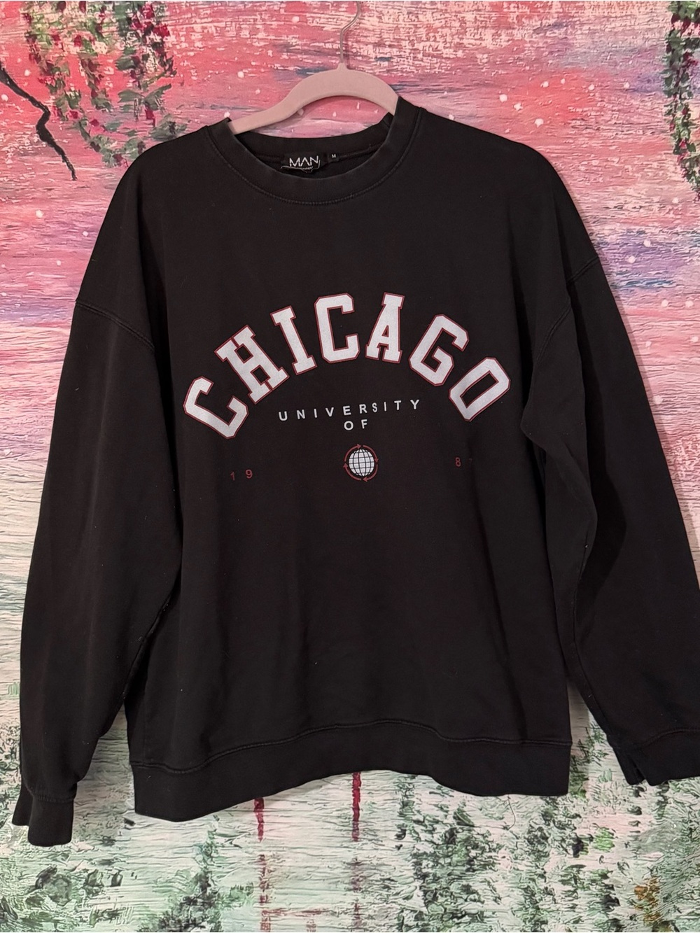 Chicago University Black Crewneck Sweater